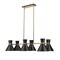 Z-Lite Soriano 6 Light Chandelier, Matte Black & Heritage Brass 728-6L-MB-HBR - alternate 2
